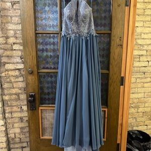 Dave & Johnny Blue Sequin Dress